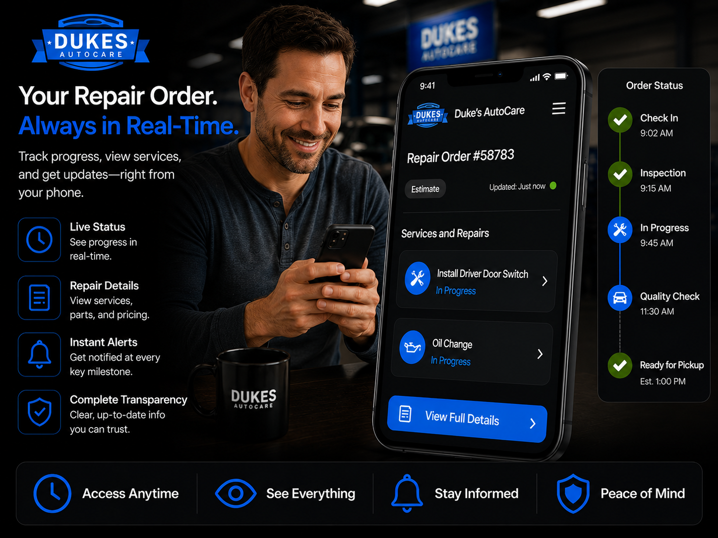 Autoi Engage Repair Order Detail and Real-Time Status