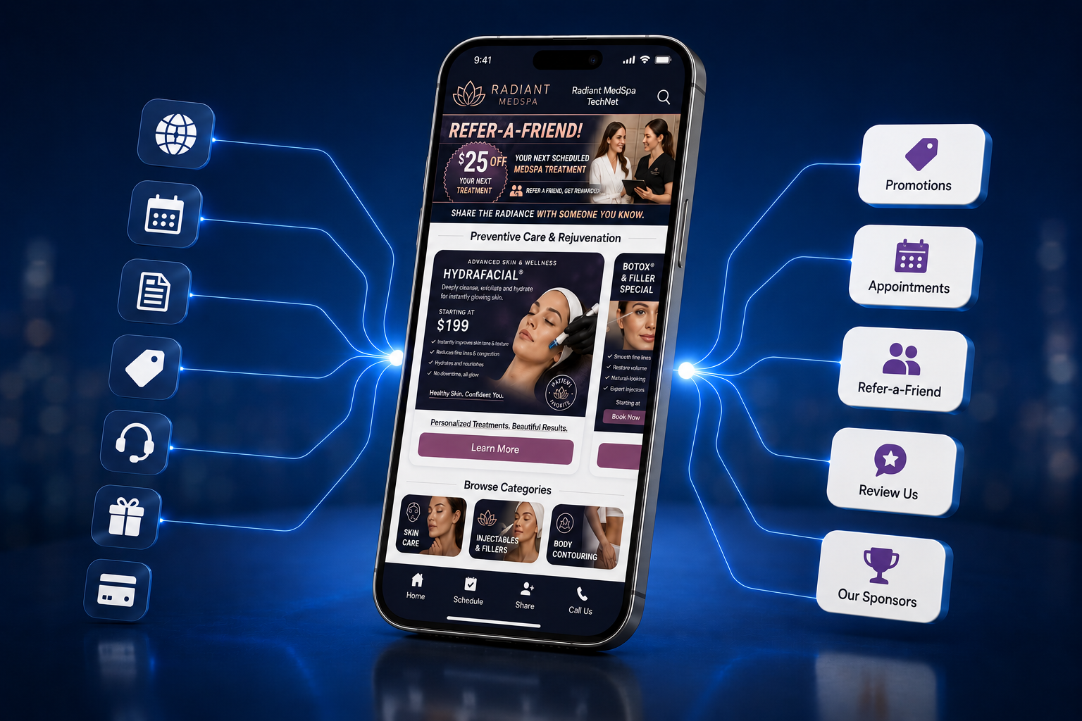 Unified business mobile experience graphic