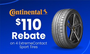 $110 Rebate Continental Tires