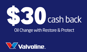 Valvoline™ $30 Cash Back