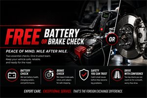 FREE Battery Check or Brake Check